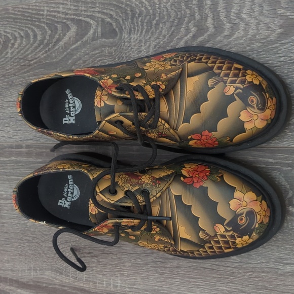 RARE Dr. Martens 1461 Japanese Tattoo Size 5 - Picture 1 of 7